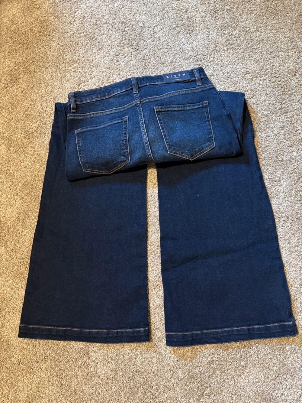 Women's Dark Blue Bootcut Jeans - Picture 2 of 4